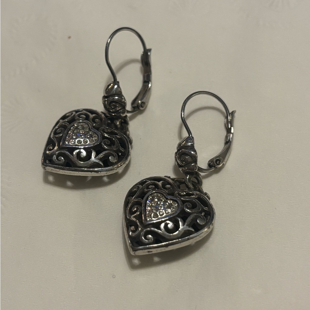 Reno Heart Leverback Earrings - Picture 2 of 3